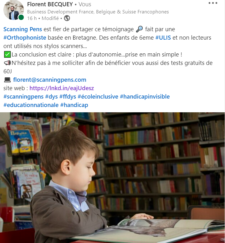 SPfr_Florent's tweet photo. @SPfr_Florent
 => témoignage #Orthophoniste sur nos stylos scanners ! #autonomie accrue. https://t.co/4JrlXFASmh

#troublesdys #ffdys #scanningpens #EducationNationale 
@reseau_canope https://t.co/wq7LHqC9Hz