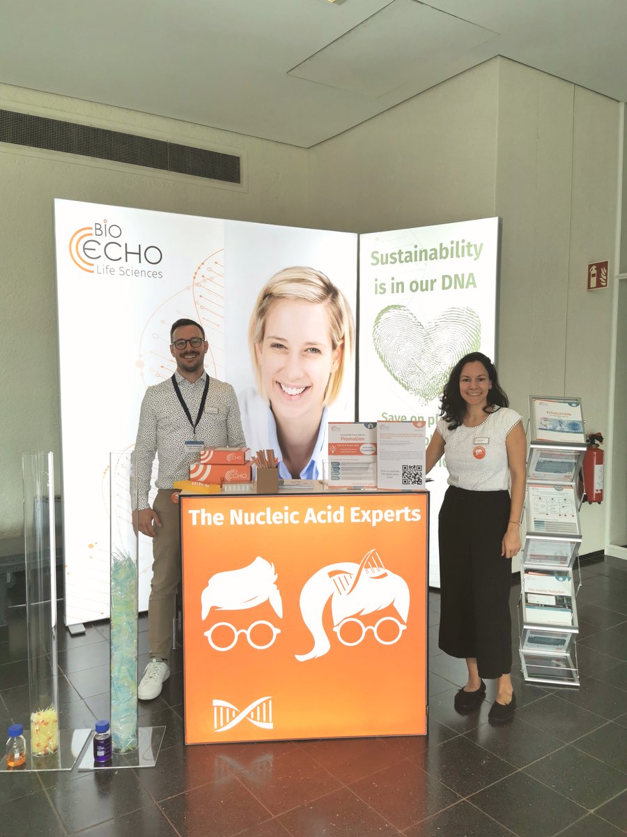 If you are at #DGHM2022 then you're welcome to stop by and chat! You can find us at booth number 24 in the upper floor.
See you there! 
#conference #Berlin #DGHM2022  #freieuniversitätberlin #meetthenucleicacidexperts #bioecho #lifesciences