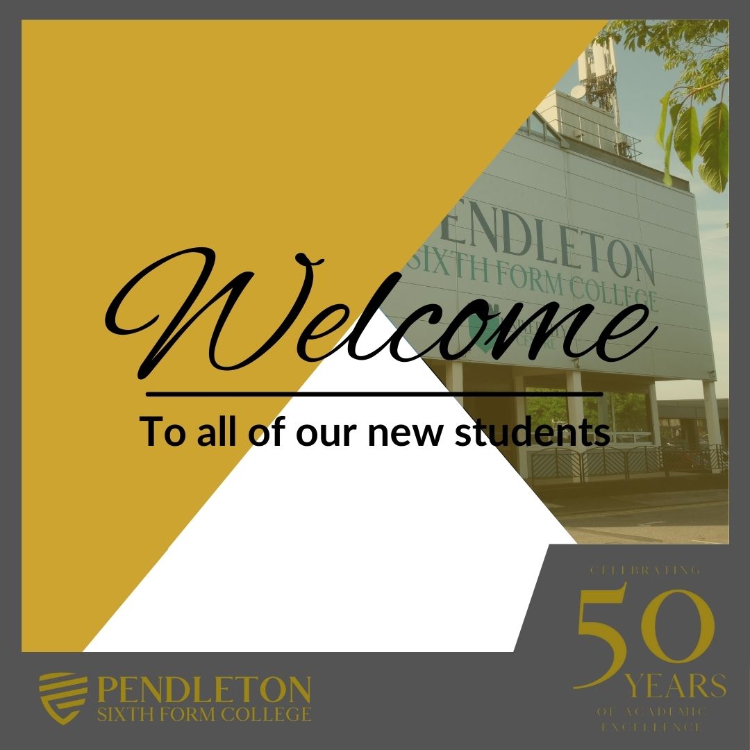 PendSFCollege's tweet photo. A warm welcome to all our new students beginning their journey at Pendleton Sixth Form College today.
We’re so happy to have you with us.
Remember, our Student Services and Pastoral Team are on hand to answer any questions you may have.
#Welcome #NewStudents #PendSFC #SCCGroup https://t.co/4Jdiq8xEH0