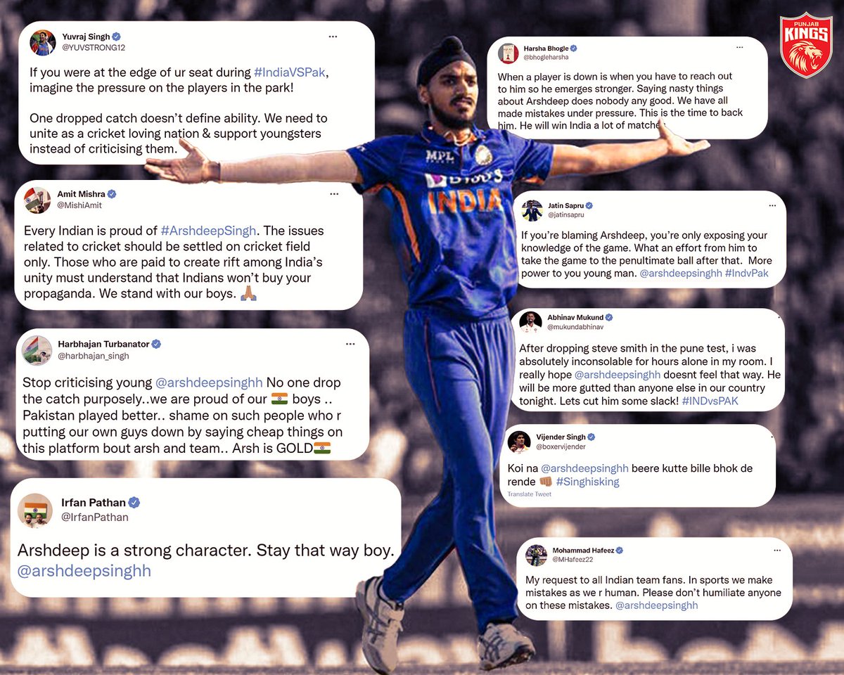 PunjabKingsIPL's tweet photo. Even the veterans know there is a hero in the making. 🙌
Keep roaring, Arsh! 🔥
#PunjabKings #SaddaPunjab #StandwithArshdeep #ArshdeepSingh #AsiaCup | @YUVSTRONG12 @MishiAmit @mukundabhinav https://t.co/iDAWpwuhUt