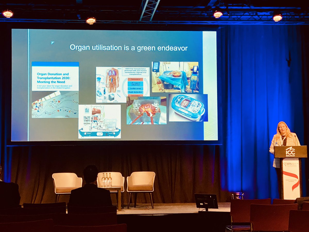 Thought-provoking talk at <a href="/BTStransplant/">BTS</a> #BTS2022 this morning from Herrick Research Representative <a href="/emilythompson88/">Emily Thompson</a> on ‘Transplantation and the Green Economy’ 💚 👏🏼