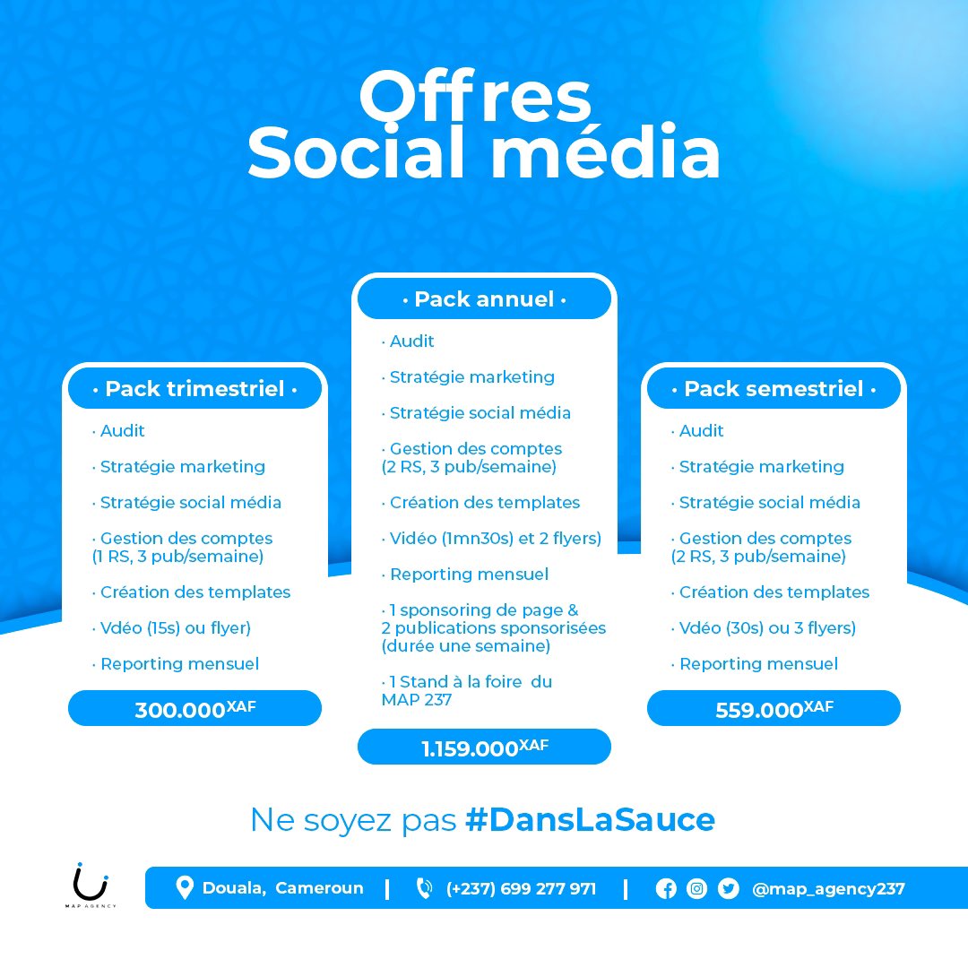 Vous ne trouverez pas MOINS CHER ailleurs pour la même qualité de service. 

Ps: offres destinées uniquement aux PME locales, pas aux commerces 🧏🏽‍♀️

#MAP237