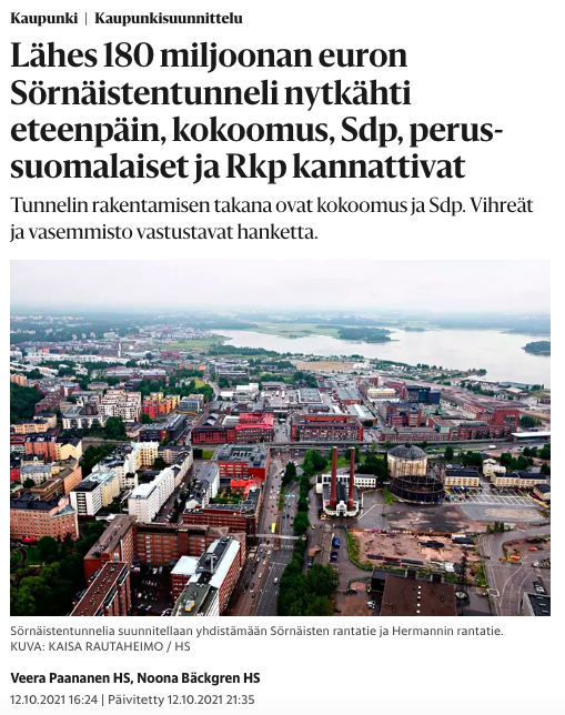 Pidän outona, että keskellä nuorten mielenterveyskriisiä ja ilmastokriisiä, rahaa löytyy nimenomaan autoilun edistämiseen, muttei kouluihin ja päiväkoteihin. Ainakin tässä ollaan johdonmukaisesti leikkaamassa resursseja tulevaisuudelta.