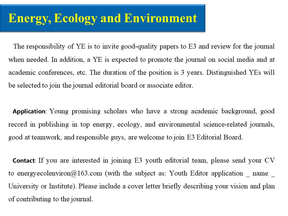 Energy, Ecology, and Environment tweet media