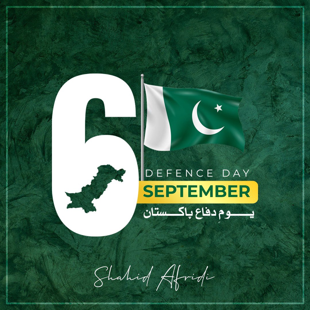 SAfridiOfficial's tweet photo. I salute the valor and dedication of our Armed Forces who sacrifice their today for our tomorrow. We as a nation owe it to them for their courage, determination, and commitment to standing for our motherland whenever needed. #DefenceDay 🇵🇰 https://t.co/hFyzGisaKY
