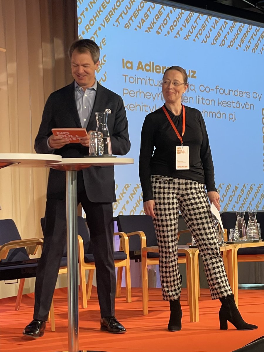 Tänään lisäämässä ymmärrystä teemasta #vastuullisuus No Bullsh*t 2022! tapahtumassa #nobs22

@IAdlercreutz - nainen tapahtuman takana - avasi päivän toteamalla, että vastuullisuustyö vaatii systeemistä ajattelua ja siinä onnistutaan tekemällä yhteistyötä yli totuttujen rajojen.