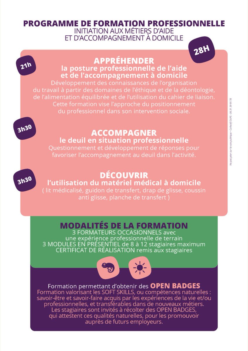 Formation Initiation aux métiers d'aide et d'accompagnement à domicile - Novembre 2022 !