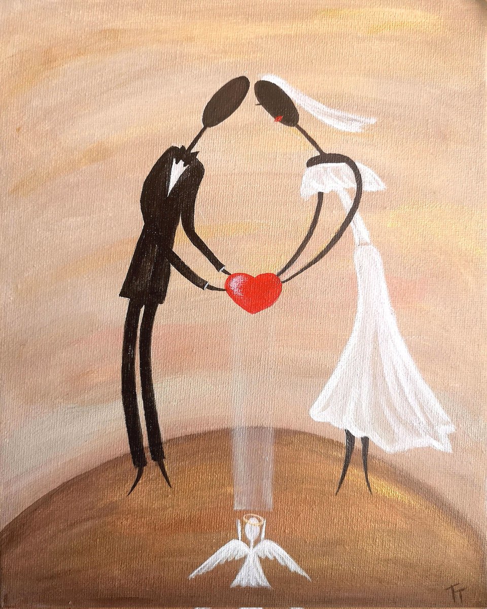 GM #NFTCommunity! 

💓 NEW DROP 💓 dedicated to my parents anniversary 

1/1 acrylic "Connection of two hearts", 0.05 ETH on <a href="/opensea/">OpenSea</a> 

Two lonely hearts were walking around the Earth untill one day an Angel connected them together 💘😇💘

opensea.io/assets/ethereu…
#NFTdrop #NFTs