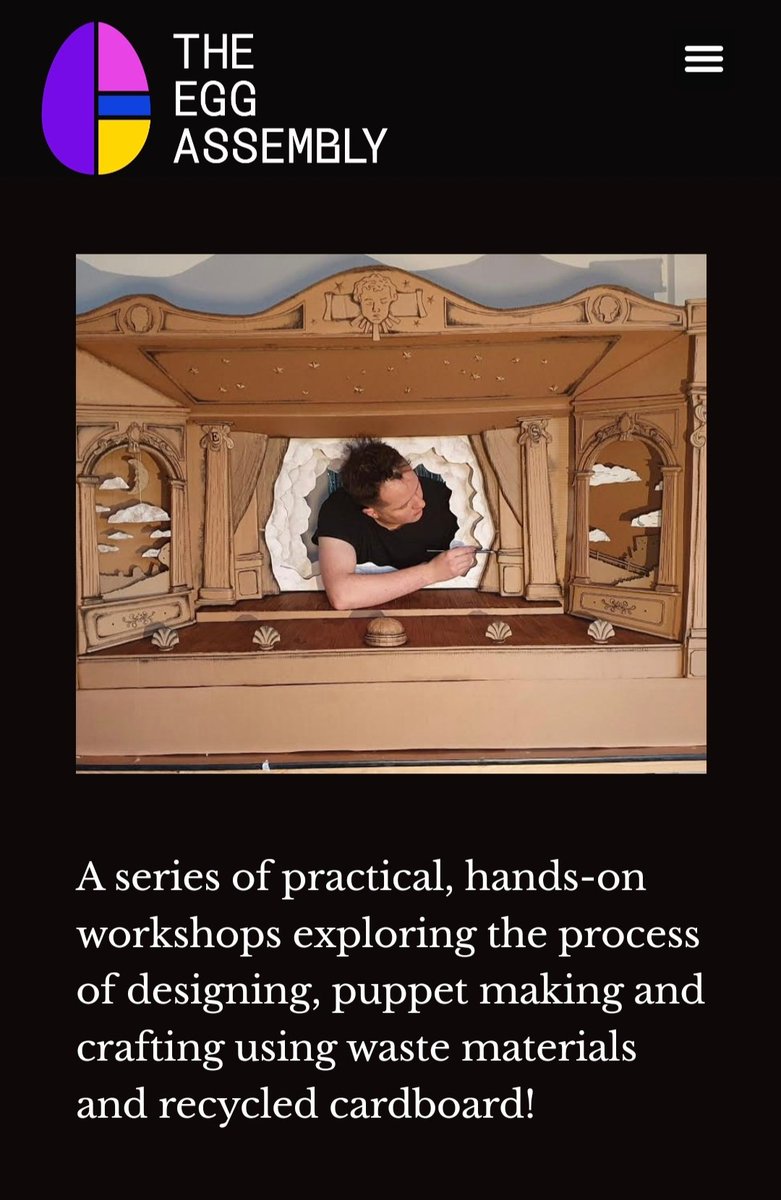SamuelJWilde's tweet photo. Just to shout out about an upcoming series of workshops I'm doing for young people with @theeggassembly starting on 13th September!!

It'll be hands on, one hour DIGITIAL workshops and I'll teach all about the wonders of working with cardboard!!

Check out https://t.co/wz53knNpVn https://t.co/xuUOwUB0TF