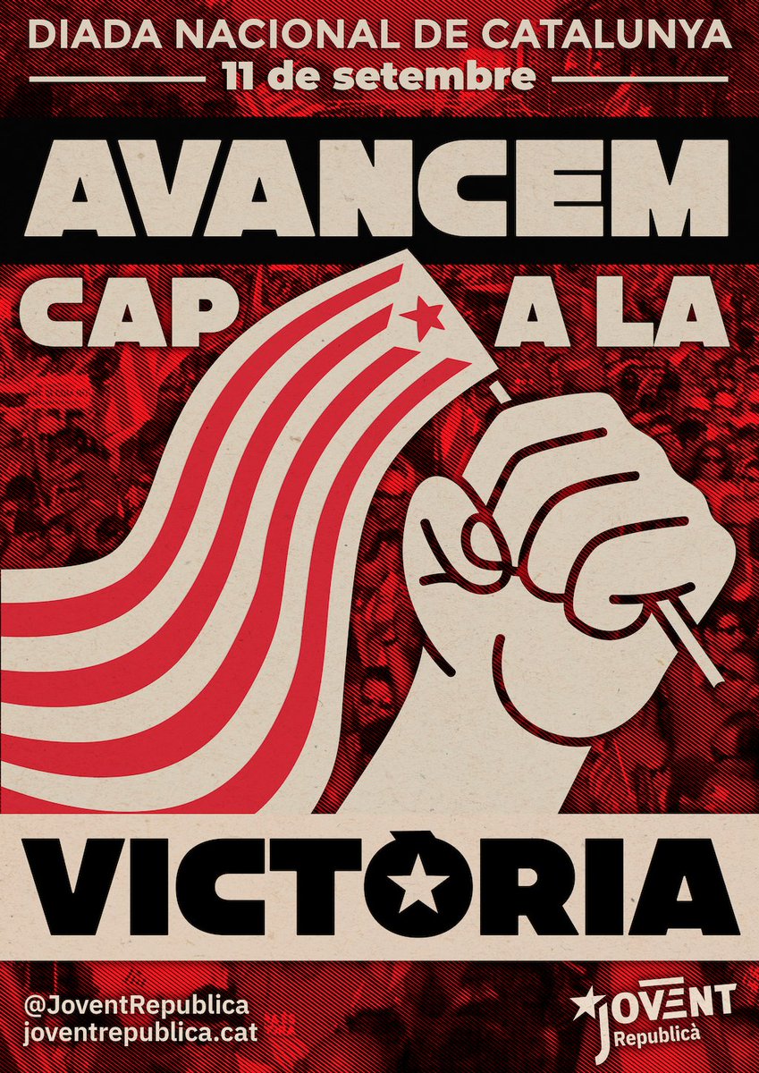 JoventRepublica's tweet photo. 🔴 La independència és l’única eina capaç de donar resposta a les necessitats socials del nostre país

Aquest #11S, obrim una nova etapa per maximitzar la nostra força i guanyar el pols a l'Estat: avancem cap a la victòria! ✊

📝 Manifest: https://t.co/Z3uKXslnhL https://t.co/dweNaTNmRh