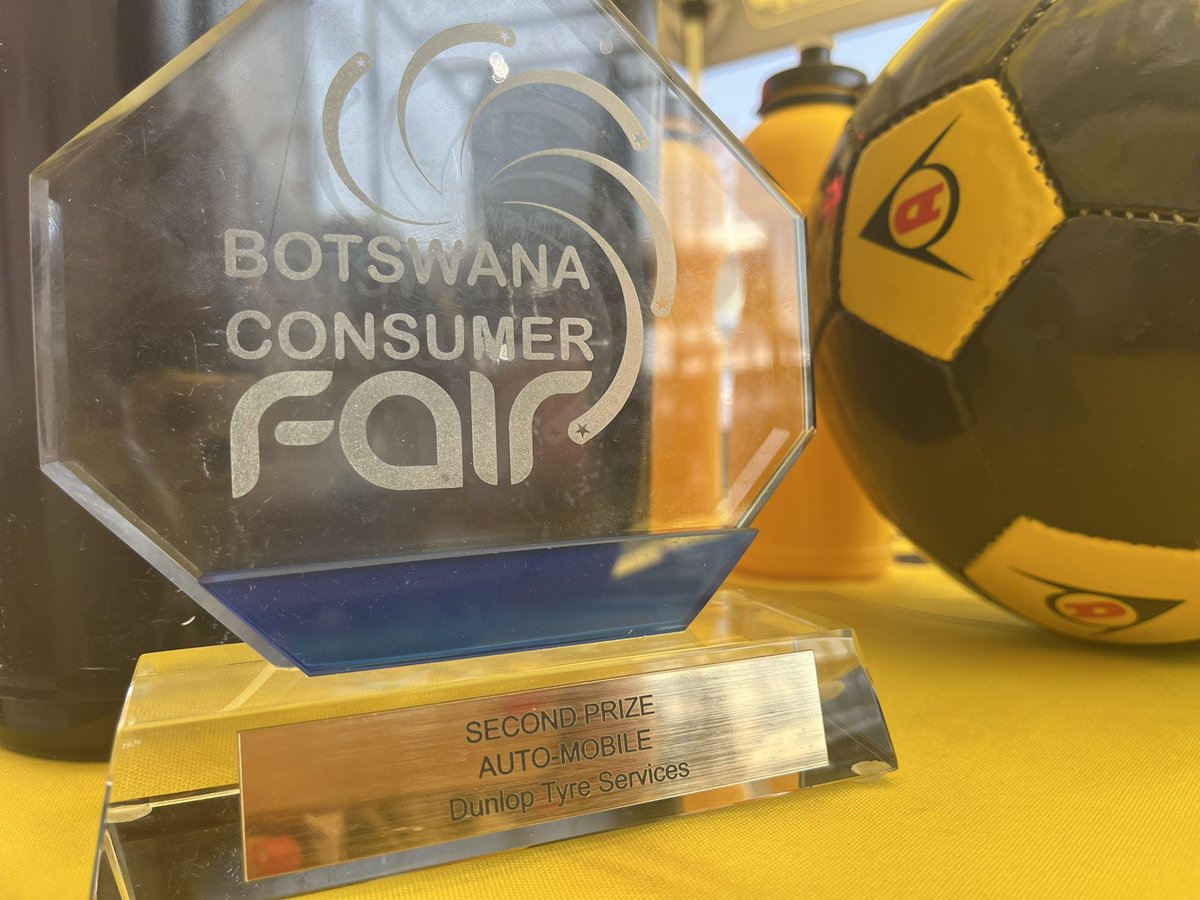 DunlopZone_BW's tweet photo. Congratulations to Dunlop Zone Botswana for scooping 2nd position at the Botswana Consumer Fair in the Automobile Categoryπ₯πππ #dunlop #taketheroad #dunlopzone https://t.co/Ho4IXSJAwO