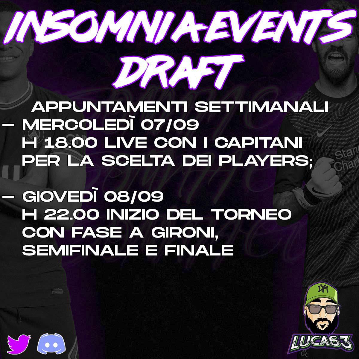 L’ultima edizione su Fifa22 💣
Un programma apposito renderà il tutto come se foste su FUT, i capitani “pickeranno” tra i player iscritti e comporranno il proprio team!
Le live saranno castate su Twitch da <a href="/Luca__63/">Luca</a> 🤘🏼