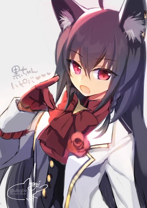 黒ちゃんハピバ#黒上フブキ生誕祭 #絵フブキ 