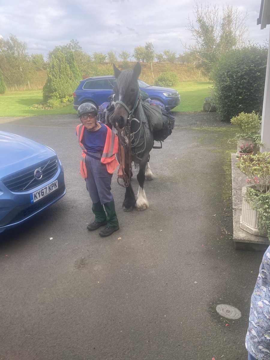 Good morning everyone this remarkable lady Jane is on her annual trip from Hexham to Inverness and back keep an eye out for her and check she’s well Many Thanks