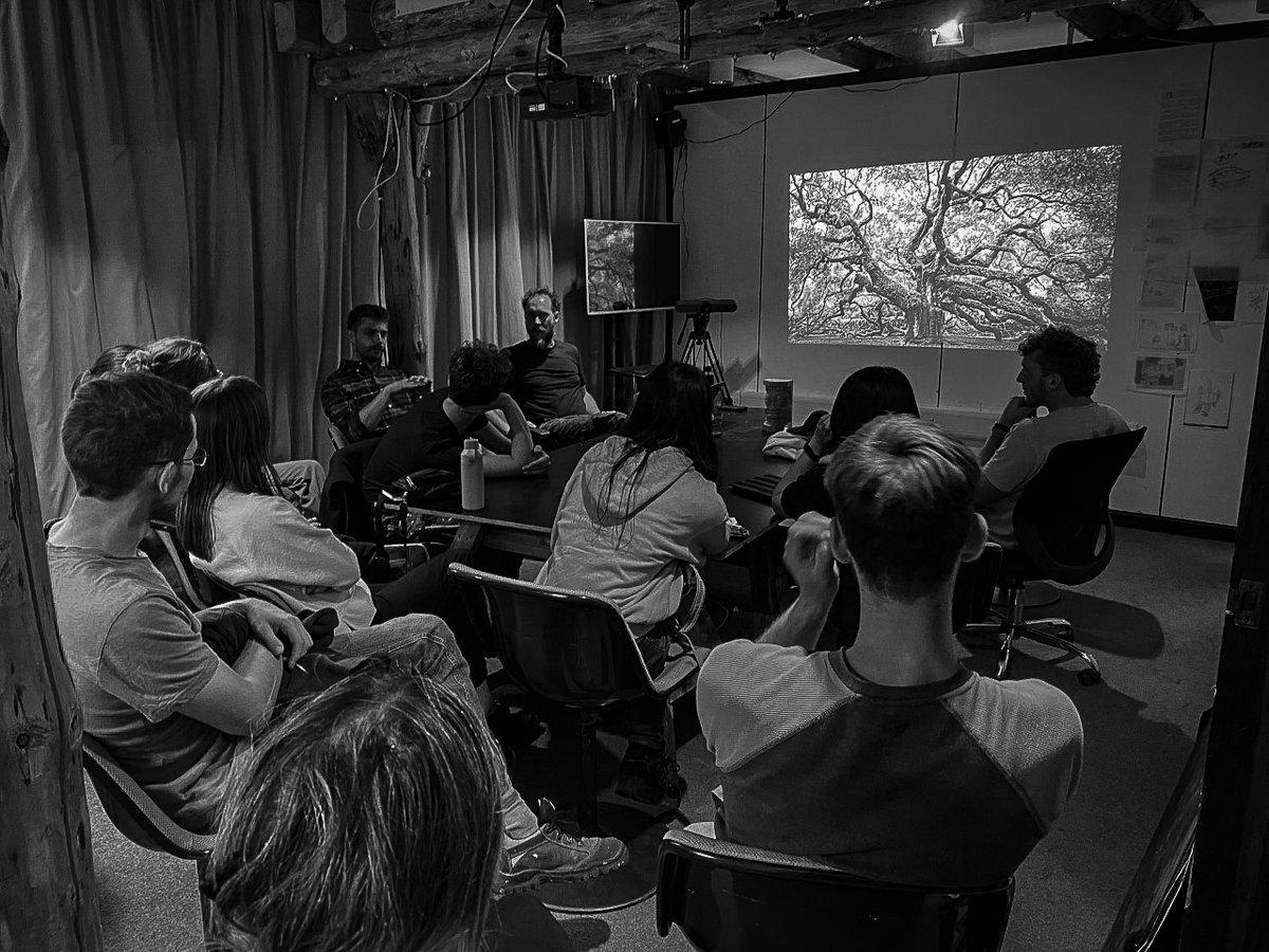 HookePark's tweet photo. A group of 9 has joined the ranks of D+M students for the @AASchool visiting school summer build. We welcome an incredible group of students, makers, and architects from the UK, China, Malaysia, Belgium, Netherlands, and Spain. https://t.co/DJ8K4bDGgH