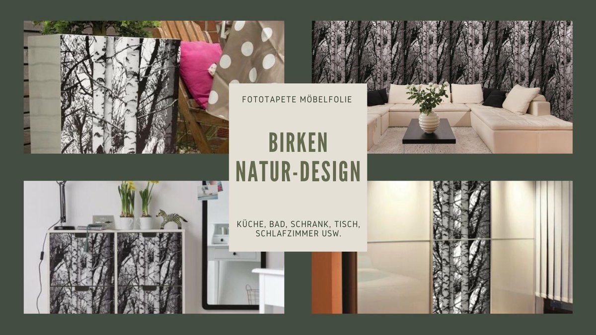Mit der #Möbelfolie/#Fototapete mit #Bäume-#Motiv werden sie garantiert die Blicke ihrer Gäste anziehen und einzigartige, entspannte Atmosphäre schaffen.

Die #Birken sind zu finden unter folgendem Link 👉 bit.ly/3TP9D4W 

Noch mehr von #Home #Dekor in unserem eBay-Shop!