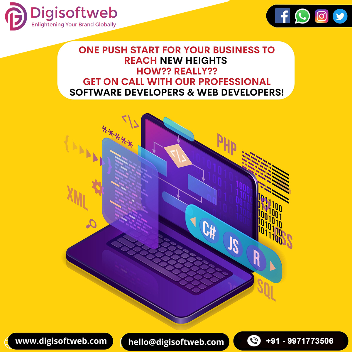 digisoftwebtech's tweet photo. At times, even a small piece of advice can turn out to be the best #strategy ever.
That's our motive behind this initiative. 
Have a Business Call with us, transform your #Business, as well as their Social Media pages into a largely converting media. 
📞: +91 9971773506 https://t.co/psJWe5B1bc
