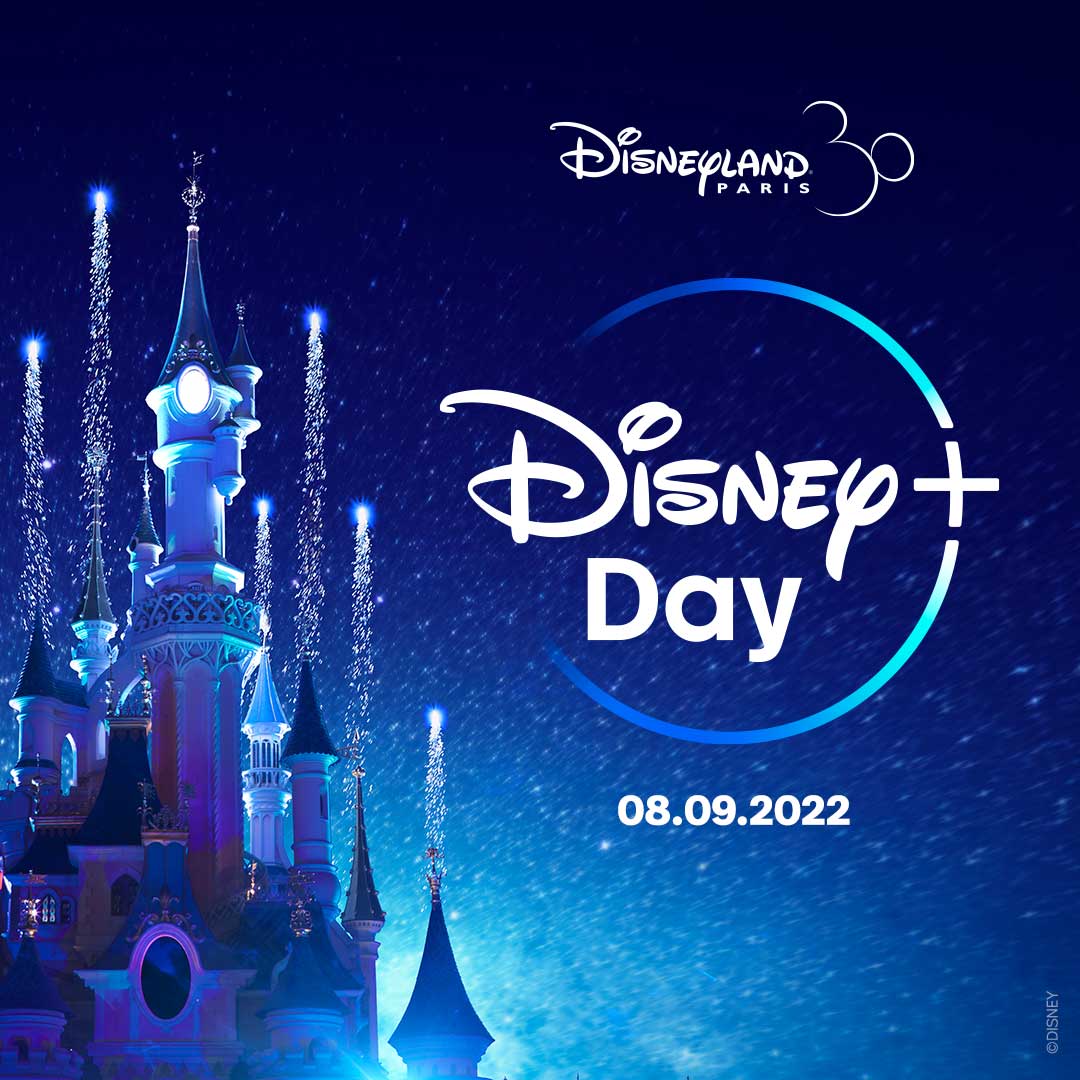 📣 Save the date! On 8th September, Disney+ Day is back at Disneyland Paris! Disney+ subscribers and their party who have Disney Park tickets and reservations for this date are invited to enter Disneyland Park at 9:00am (30min before regular Park opening) bit.ly/3wZ31Hn
