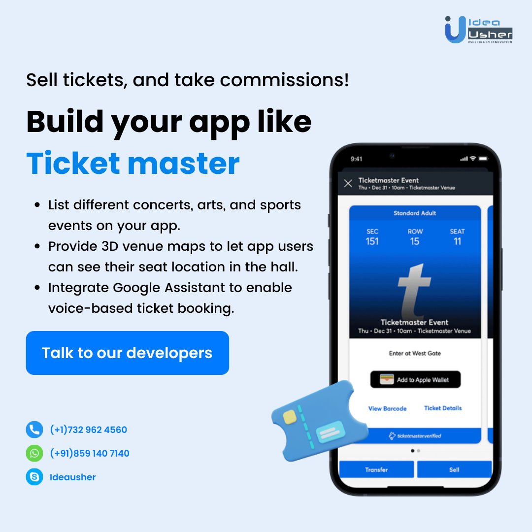 IdeaUsher's tweet image. latest technologies and best practices in mobile development.
Get in touch at contact@ideausher.com / (+1)732 962 4560/ whatsapp: (+91) 859 140 7140

#eventbookingapp #ticketmaster #onlinetickets #appdevelopment #Ondemandapp #ticketmasterapp #ticketmasterclone #ideausher