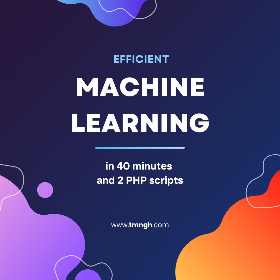 NoughCom's tweet photo. Efficient Machine Learning in 40 minutes and 2 PHP scripts https://t.co/zNr4anBQcJ #machinelearning #AI #artificialintelligence #algorithm #datascience #bigdata #deeptech #debunking #software #php #tech #startup #luxembourg https://t.co/hk6SsZtOjV
