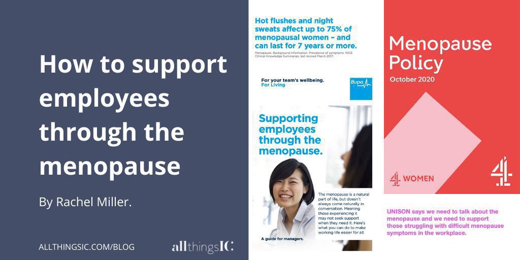 AllThingsIC's tweet photo. How to support employees through the menopause: https://t.co/9xggFtb4YI #BlogArchive. This article includes policy examples and advice. World Menopause Day is 18 October, this year's theme is cognition and mood. #HR https://t.co/dzl67u3z8b