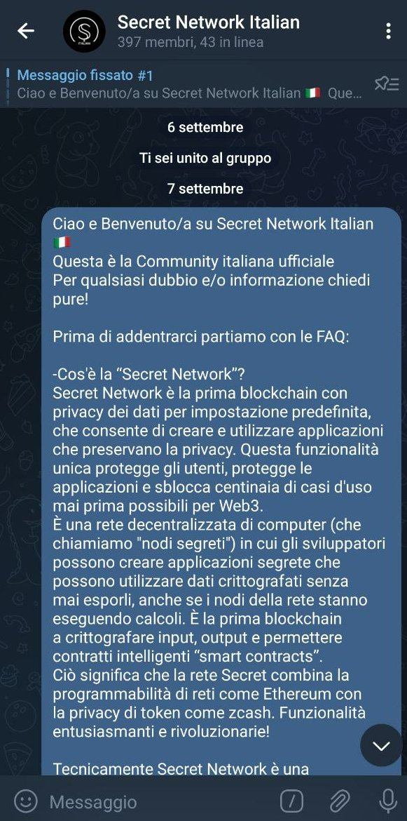 Secret Network Italian⚡ (@scrtitalian) on Twitter photo Esattamente un anno fa nasceva la comunità italiana di <a href="/SecretNetwork/">Secret Network</a> grazie all'appoggio dei grandi <a href="/l_woetzel/">Carter L. Woetzel ❎</a> @JeremySchipper3 <a href="/Dalts_Shade/">Dalts_ShadeProtocol</a> che allora si occupavano dell'IGC insieme al nostro <a href="/ScrtWesley/">Wesley Jordan</a> oggi leader della @SCRT_Agency . Esattamente un anno fa nasceva la comunità italiana di <a href="/SecretNetwork/">Secret Network</a> grazie all'appoggio dei grandi <a href="/l_woetzel/">Carter L. Woetzel ❎</a> @JeremySchipper3 <a href="/Dalts_Shade/">Dalts_ShadeProtocol</a> che allora si occupavano dell'IGC insieme al nostro <a href="/ScrtWesley/">Wesley Jordan</a> oggi leader della @SCRT_Agency .