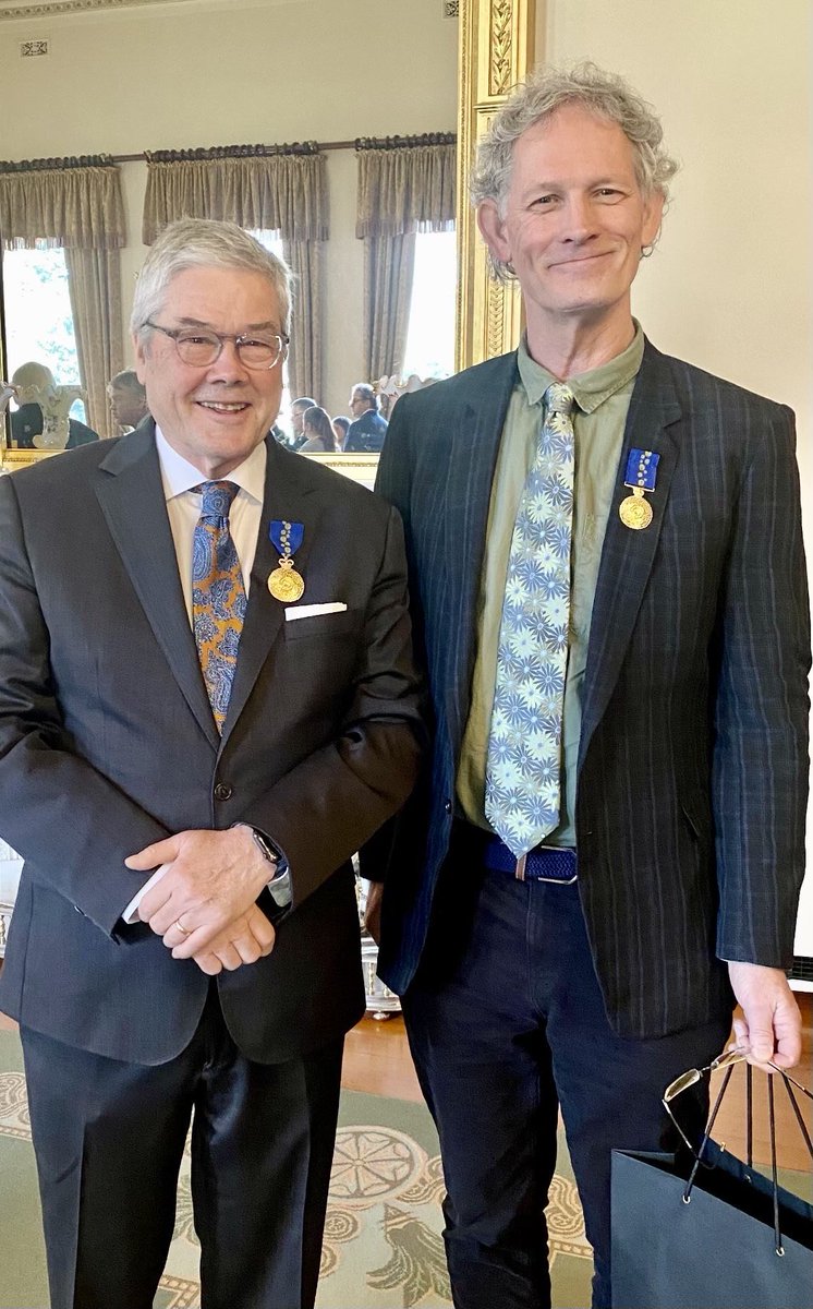 VicGovernor's tweet photo. Several recipients at today’s Queen’s Birthday Order of Australia investiture ceremony received Awards for services to the arts, including Vika &amp; Linda Bull OAM, Greg Champion OAM and Joe Chindamo OAM. https://t.co/MIESMvI8Us