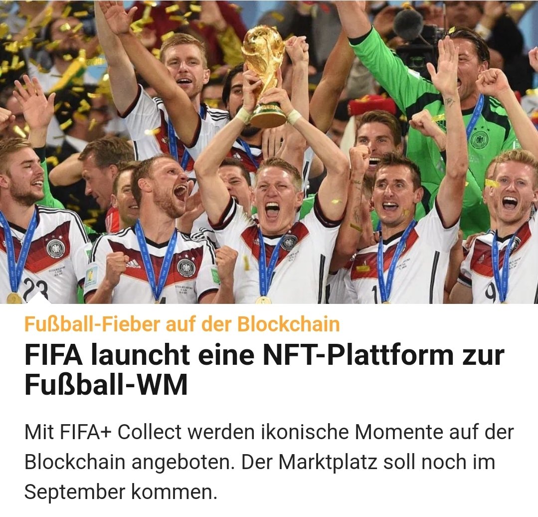 Die #FIFA startet eine eigene #NFT-Plattform in Kooperation mit der #blockchain Algorand. Das gab man in einer Pressemitteilung bekannt.
#Metaverse #NFTs #Decentraland #Ethereum #MANA #Germany #Deutschland #Bitcoin
