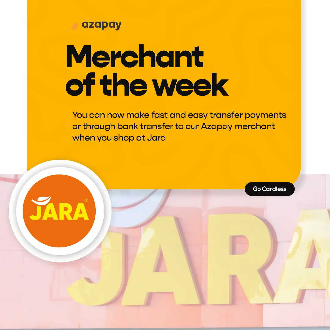 myazapay's tweet photo. MERCHANT OF THE WEEK👇👇👇

JARA STORES @jarastores 🔥🔥🔥

Now you can walk up to our merchants at any of these locations (swipe to view) and make fast &amp; easy transfer payment using your #azatag😁

No declined transactions
No delay
No network issues!

Click the link in bio https://t.co/WmkrnWEJrz