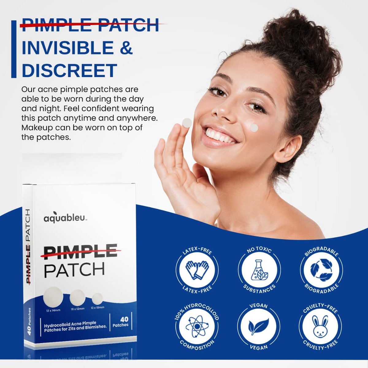 Did you know our Acne pimple patches are safe for all skin types?

✅Safe for all ages
✅Extracts impurities from pimples
✅Protects your skin
✅100% hydrocolloid composition
✅Cruelty-free, drug-free, no toxic substances
✅40 patches in 3 different sizes