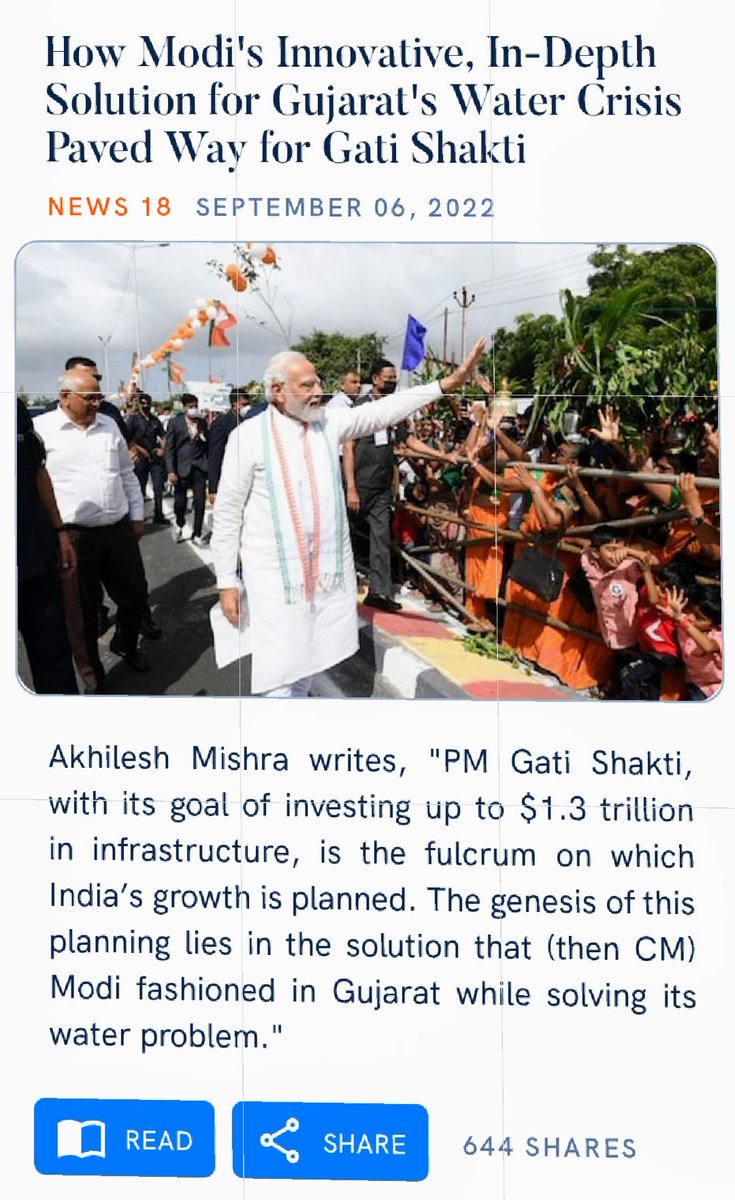 nrajabpcl's tweet photo. @nair_nandu08 @desai_ujjwala @irajulpandya @nrajabpcla @sreeramjvc @dauntingsh @GauravModified @SanjivMehra8 @Dr_MR_Satapathy @SisodiaRishi @mahendra3 @SoniaGurnani19 @Anju1951Purohit @prakasia @narendramodi @shitul905 @savitha_rao @Richa_Anand73 @dhaval8456 @lakshmianand96 @OnlineRajan__ @NationalistIn14 @namoArunima @Pankaj_NaMo @0mNam0 @drrajinder1984 @AbhinandanKaul @naturaize @swetamishraa @drmonika_langeh @SortedEagle @Manishapangark1 @anilp68 @keveeyes @u_sathyan @neerangautam @CMOGuj @DrAVSriv @arvind_joshi @ParasKGhelaanii @DamodarHegde4 @pallavict @Bhupendrapbjp @BJP4Gujarat @DeepVedBjym @kavita_tewari @ssnnl @vivekagnihotri @AnupamPKher 👌Blog by @amishra77 about ModiJi's Innovative, In-Depth Solutions for Gujarat's Water Crisis viz #SujalamSufalam, #SAUNI Yojanas &amp; more Paving Way for #PMGatiShakti
Meticulous planning using tech with proven outcomes is its hallmark
#ModiHaiBemisal
https://t.co/LlHGw79mQO https://t.co/EmDwTKBC09