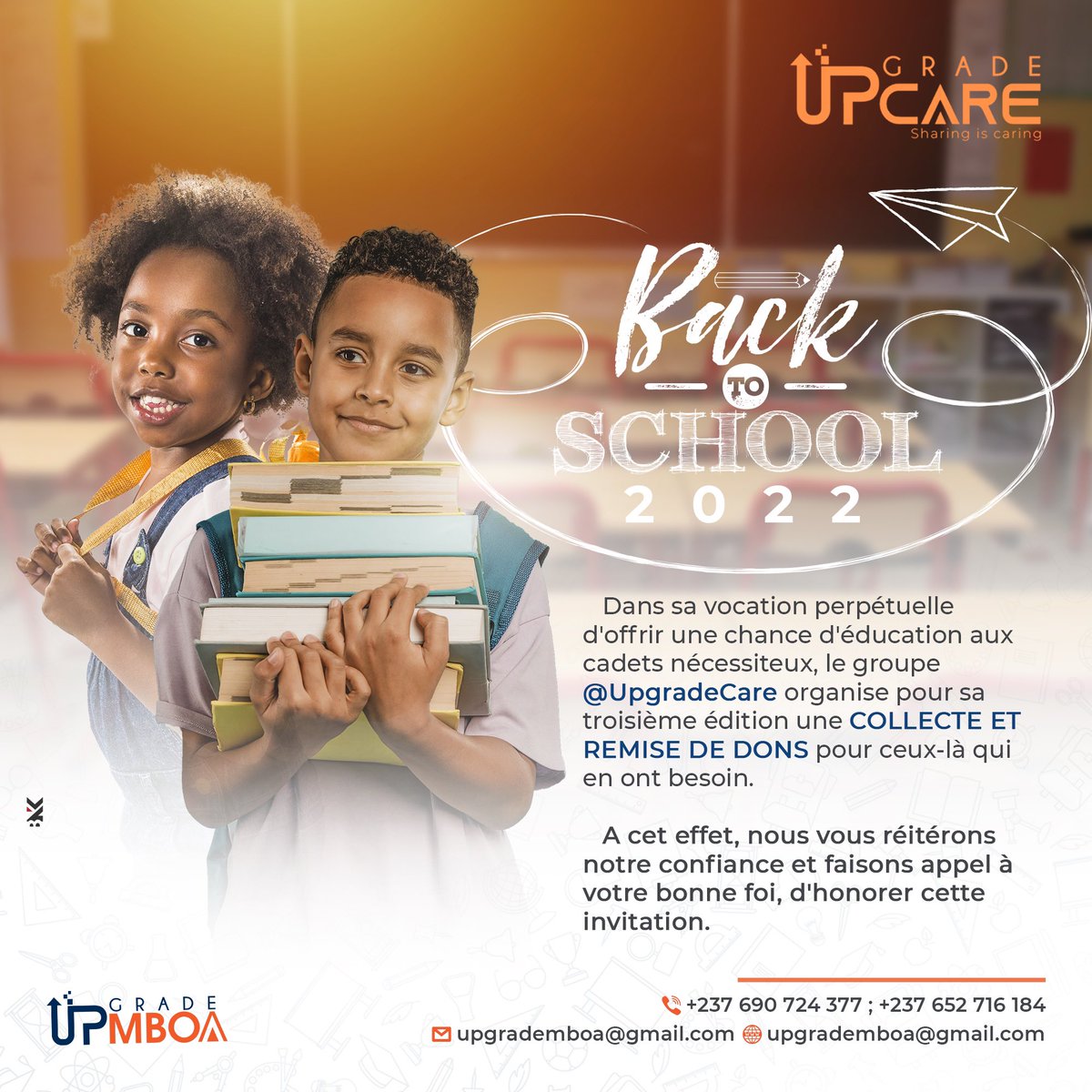 Bonjour bonjour🥰…
Chaque enfant mérite un avenir meilleur!!
Soutenons la rentrée scolaire des enfants démunis.