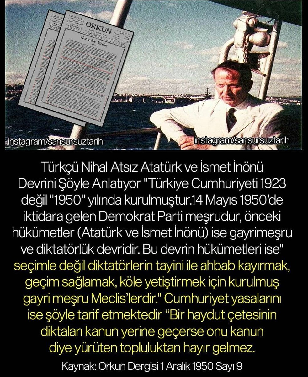 ArsivTarihim's tweet photo. Türkçü Nihal Atsız'ın Kemalizm ve Atatürk hakkında görüşleri ve mücadelesi. https://t.co/9c6x9QXw0E