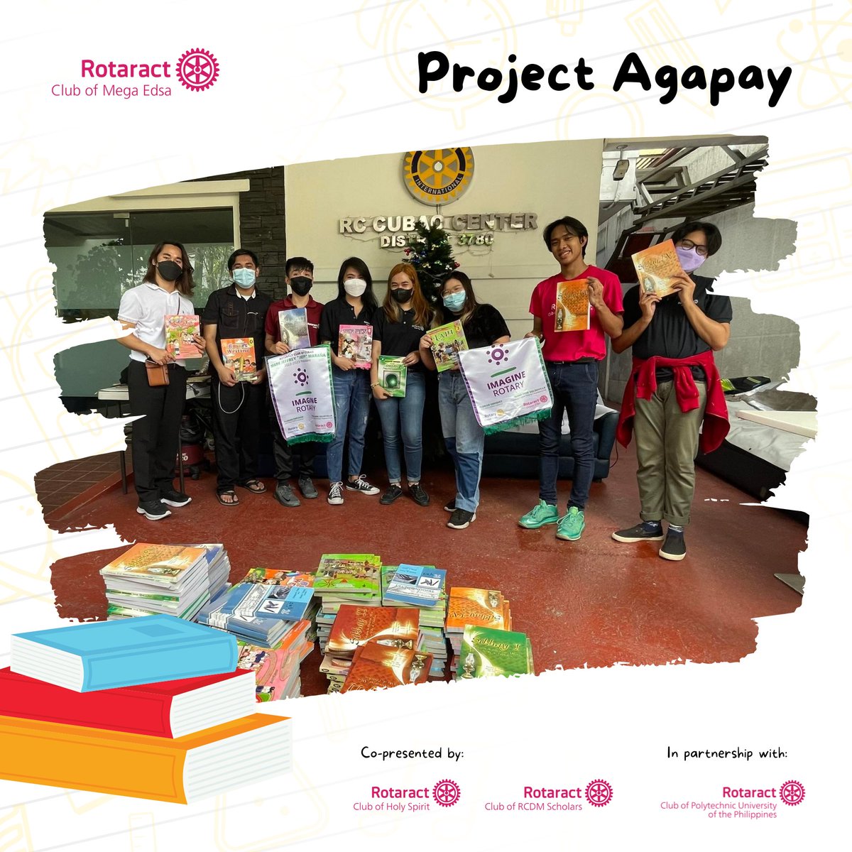 rac_megaedsa's tweet photo. Thank you also to ISP Mark Jeffrey Castro Maraña and Rtr. John Israel Baylon for taking care of the turnover of books to our club. Looking forward to working with you again on our following projects! 💕
#ProjectAgapay
#ImagineRotary
#RotaractDistrict3780
#ImaginativeSuperYear https://t.co/4ey5UboHU8