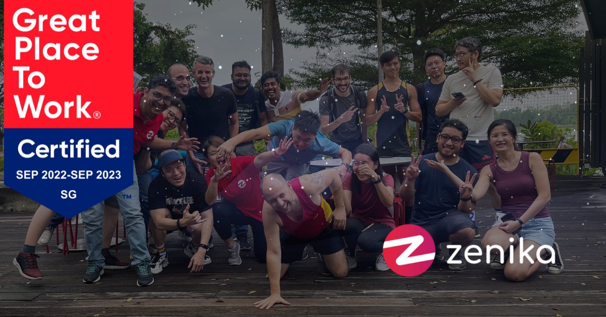ZenikaSG's tweet photo. Starting a fantastic September being certified as a @GPTW_Singapore - Great Place To Work® Singapore! 👏
#singapore #codingtheworld #employeefirst #SGGreatWorkplace #GPTWSg #GreatWorkplaces #GPTWCertified #worldsbestworkplaces #GetCertified #GetRecognized #WorkplaceCulture https://t.co/1LmD7nS0bc