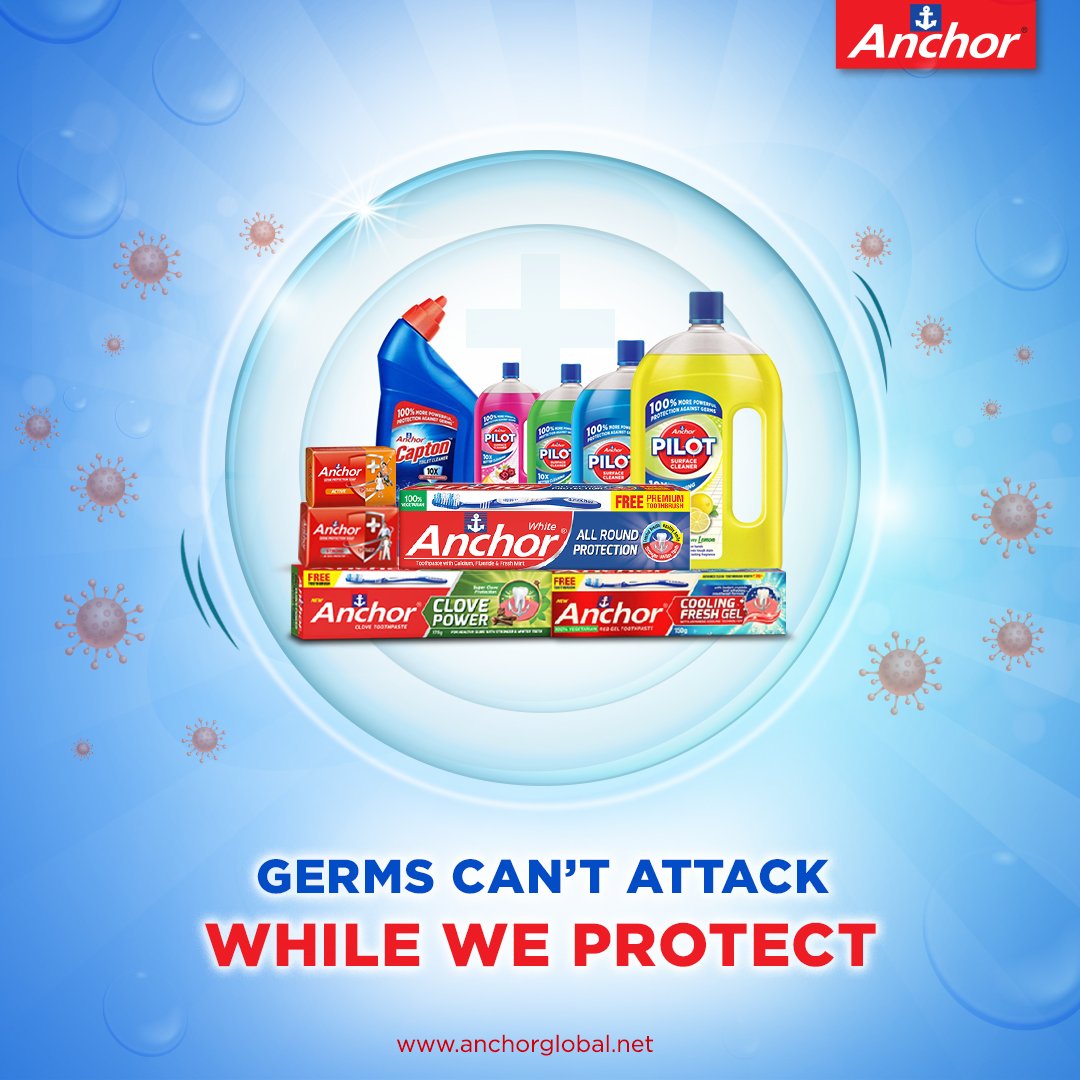 AnchorConsumer's tweet image. Free yourself from everyday worries of overall hygiene as Anchor’s wide range of products are all set to take care of you and your family. Bring home #AnchorKaBharosa.

#EverydayKaBharosa #AnchorProtection #protection #anchorstrong #bathroomcleaner #toiletcleaner #hygiene