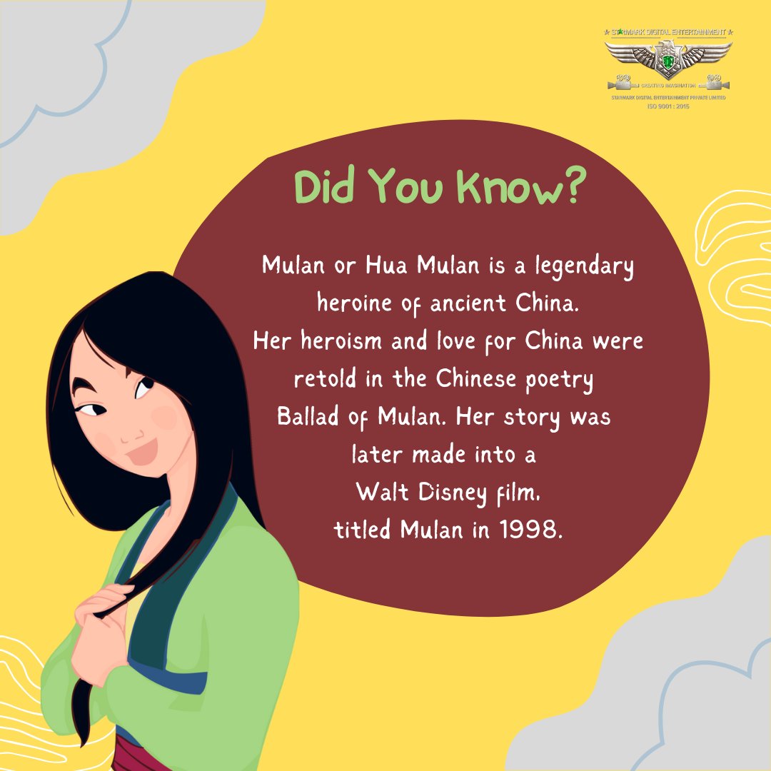 StarmarkDigital's tweet photo. "Loyal, Brave And True." 

#starmarkdigitalentertainment #didyouknowfacts #mulan #disney #animationstudio #animation https://t.co/3ezM4fq4Uq