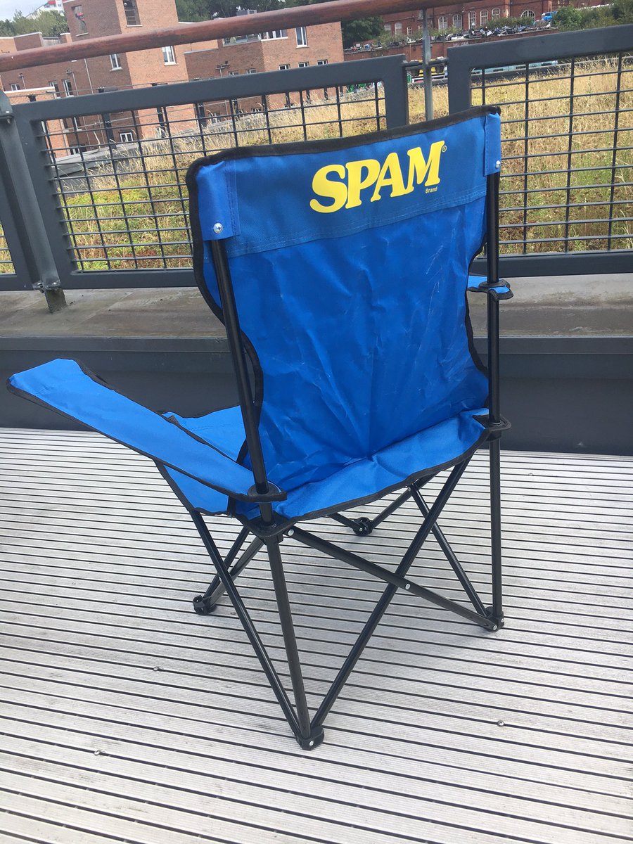 OfficialSPAMUK's tweet photo. It’s #competitiontime again! Your chance to win 1 of 2 SPAM™️ camping chairs. Two lucky winners will be notified on Wednesday, 14 Sept. For a chance to #win RT using #SizzlePorkAndMmm - good luck! https://t.co/gryO1J7obk