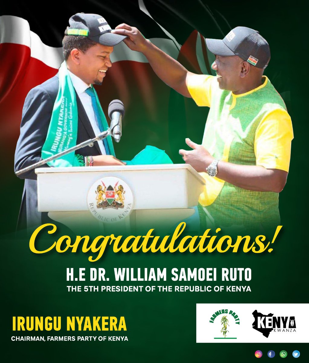 NdiranguChalo's tweet photo. I call this statesmanship in part of @wnyakera.Kenya being a farming nation,we must do our best to incorporate our farming majority.Congratulations the 5TH @WilliamsRuto.Ingonerutin Cheiso! https://t.co/SiM0BJk3jh