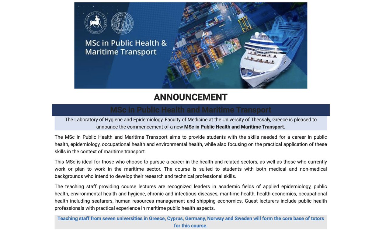 MSc in Public Health and Epidemiology tweet media
