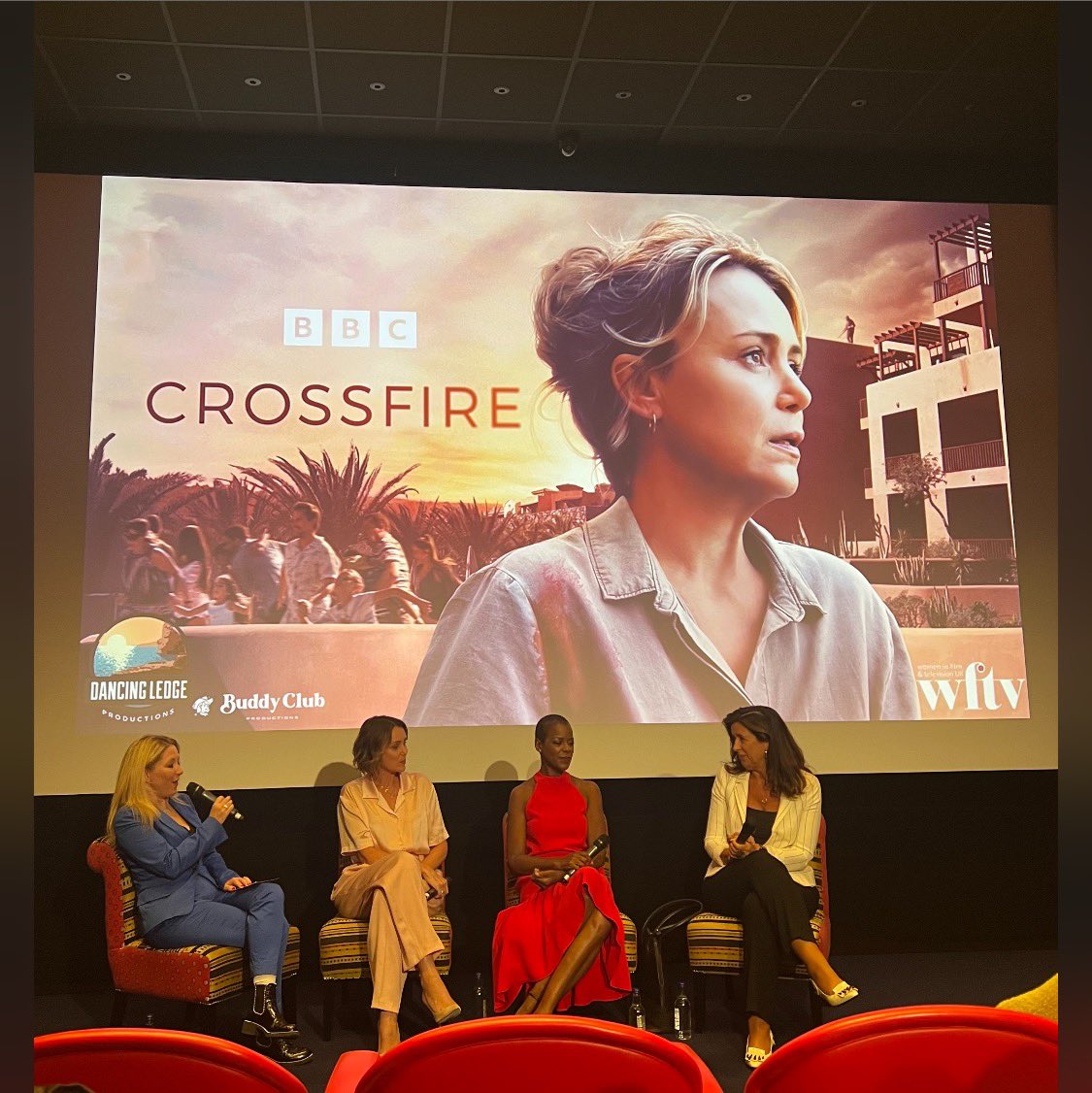 themaceface's tweet photo. Fangirling so hard last night at the @WFTV_UK screening of #Crossfire, it was so brilliant and I’m dying to see the next episode! #keeleyhawes is just the most amazing actress @DoughtyLouise #josettesimon @buddyclubprods https://t.co/bVrNmL5As5