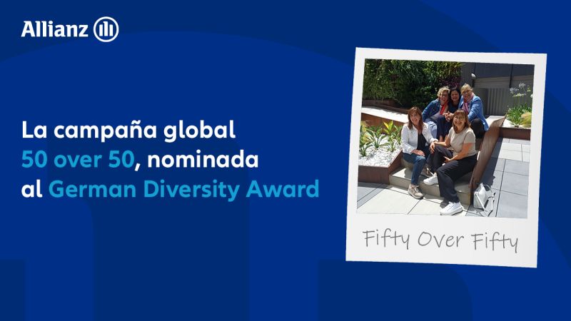 Allianz_es's tweet photo. Estamos de enhorabuena, ¡nuestra campaña #FiftyOverFifty ha sido nominada al German Diversity Award de @BGA_Network!#FiftyOverFifty es una iniciativa que celebra las carreras de las empleadas de Allianz mayores de 50 años de todo el mundo.
#BreakTheBias #AgeIsJustANumber https://t.co/MaQd5aYWZi