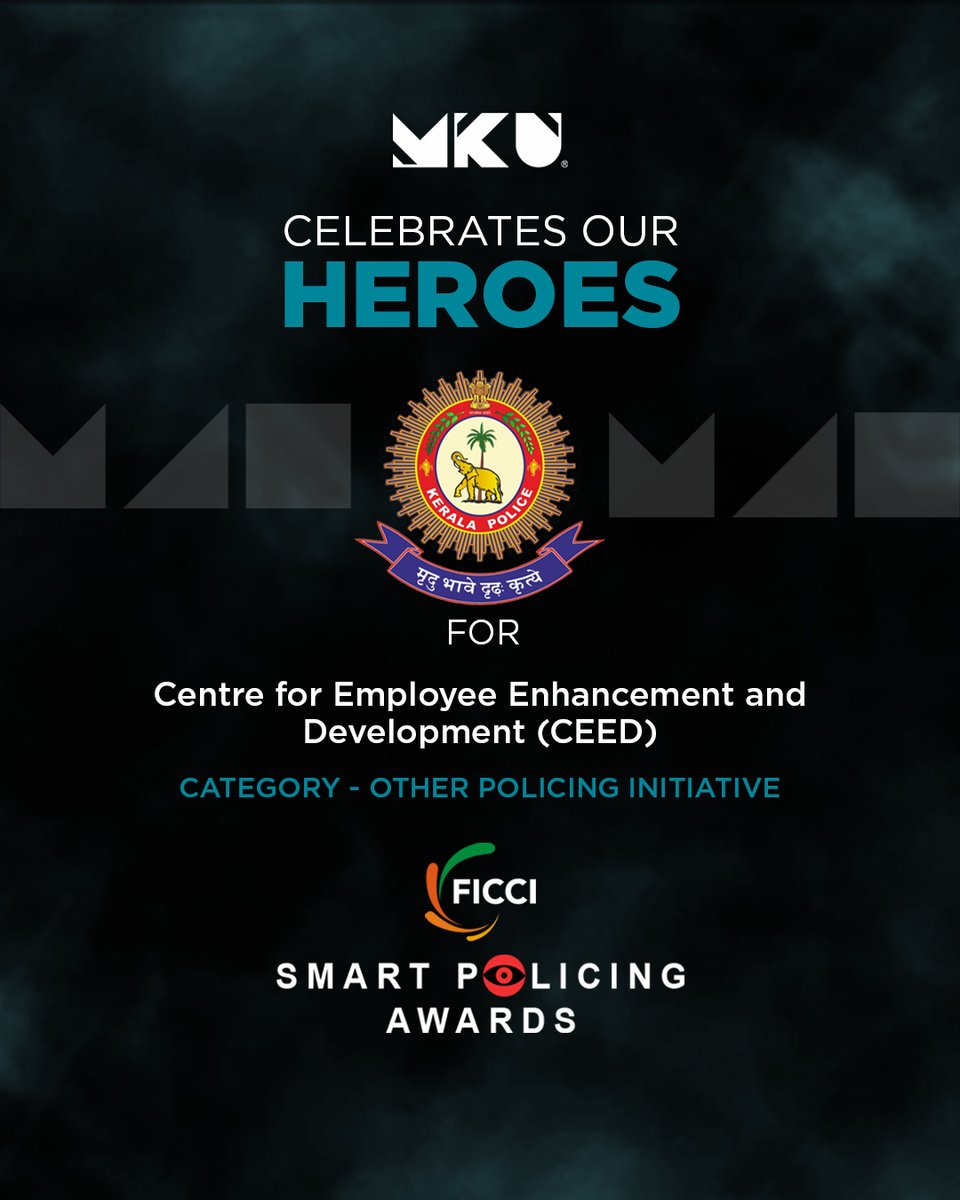 MKUofficial's tweet photo. A noble initiative that deserves a #SpecialJuryAward at #FicciSmartPolicingAwards launched by Thrissur City Police Commissioner #Raditya in January for dealing with service & pension procedures of the police personnel, cordinating welfare activities of their family & children. https://t.co/WaZrfGQkXC