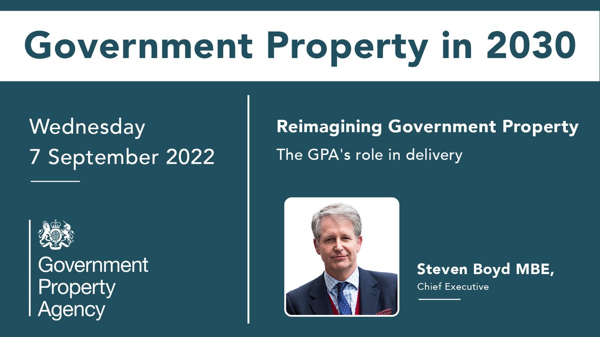UKGovPropAgency's tweet photo. Hear our CEO, #StevenBoydCEO, at tomorrow's Government Property 2030 strategy launch showcasing our strategic approach to estate management for greater value, better efficiency and smarter ways of working
https://t.co/EbpSv0oCZ0
#transformingcivilservice #GovProp https://t.co/5aZuR5Bfrh