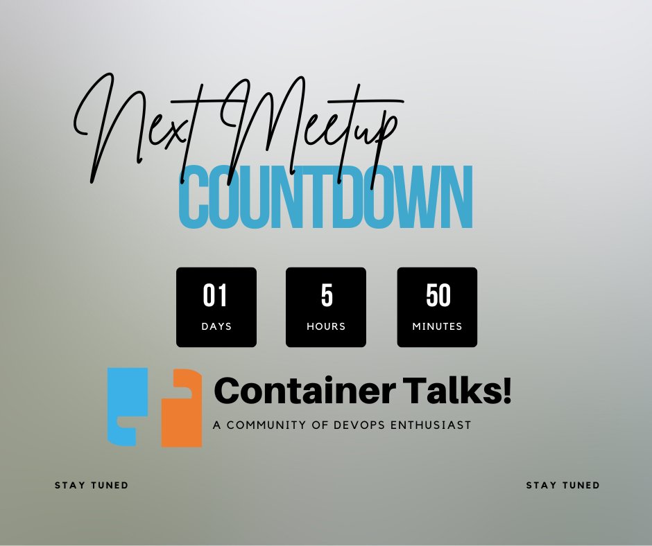 patilswapnilv's tweet photo. Just one day for two amazing talks by
@neependra
&
@abhinavd26
#RSVP now ๐
https://t.co/Pk783THs9g
#DevOps #kubernetes #Devtron #ContainerTalks #DevOpsCommunity https://t.co/WDv5ClIquV