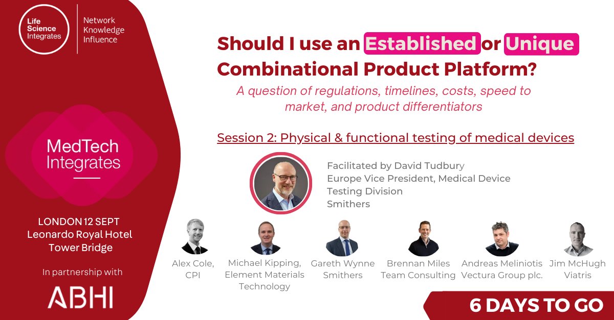 Life Science Integrates (@lsintegrates) on Twitter photo What are the pros & cons of an Established vs Unique Combinational Product Platform? Join us at #MedTechIntegrates for discussion of speed, costs, regulations and more with an expert panel from <a href="/WeAreSmithers/">Smithers</a> <a href="/ukCPI/">CPI</a> <a href="/ElementTesting/">Element Materials Technology</a> <a href="/team_medical/">Medical Sports Team</a> <a href="/VecturaGroup/">Vectura Group</a> <a href="/ViatrisInc/">Viatris</a> What are the pros & cons of an Established vs Unique Combinational Product Platform? Join us at #MedTechIntegrates for discussion of speed, costs, regulations and more with an expert panel from <a href="/WeAreSmithers/">Smithers</a> <a href="/ukCPI/">CPI</a> <a href="/ElementTesting/">Element Materials Technology</a> <a href="/team_medical/">Medical Sports Team</a> <a href="/VecturaGroup/">Vectura Group</a> <a href="/ViatrisInc/">Viatris</a>