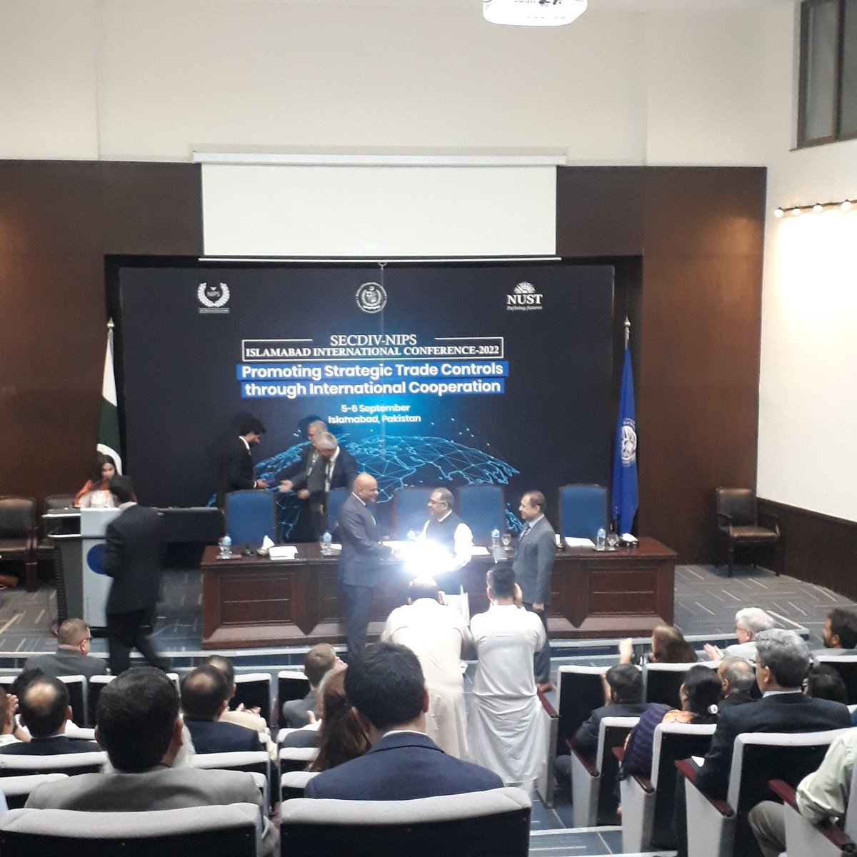 RadioactiveFrnd's tweet photo. Concluded | SECDIV-NIPS ISLAMABAD INTERNATIONAL 
CONFERENCE - 2022
Promoting Strategic Trade Controls through International Cooperation
5 – 6 September, 2022 at Islamabad, Pakistan

#SecDiv #6Sep https://t.co/vMEYDXlnqE