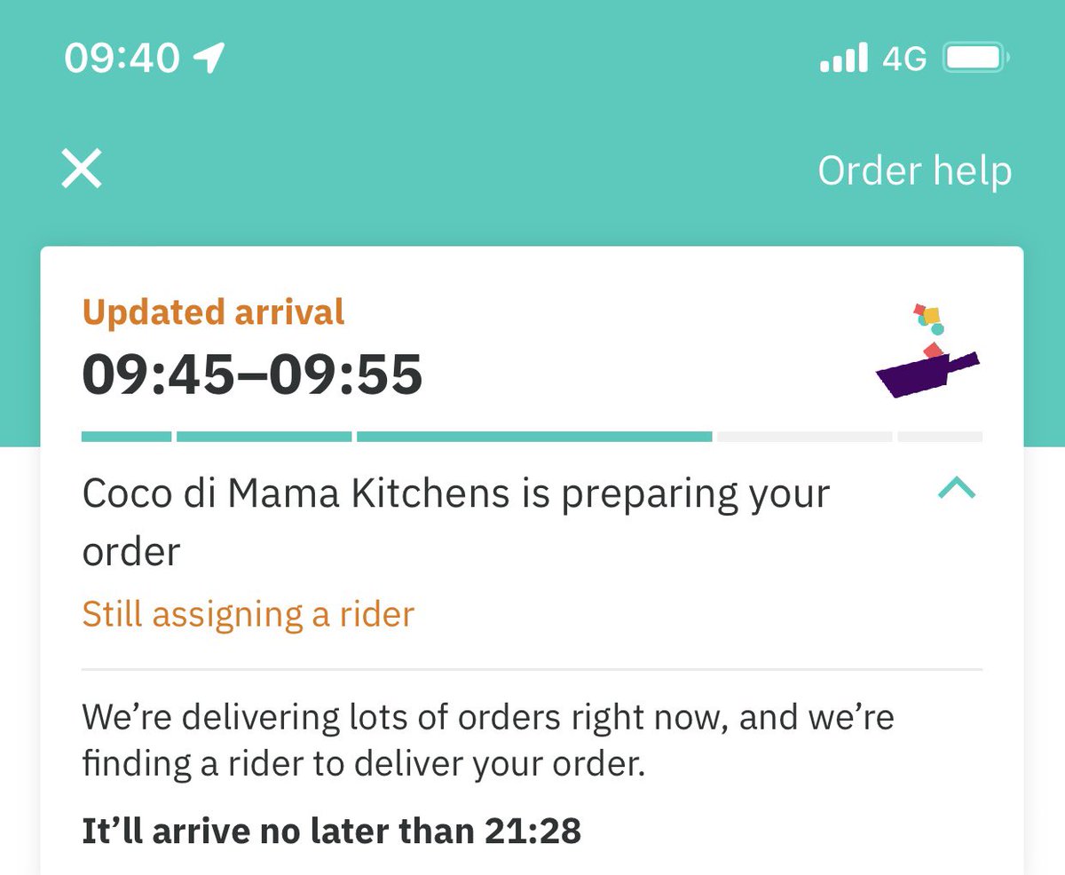 a8n_pub's tweet photo. How it started (yesterday) vs how it’s going (today)… Clearly the restaurant closing for the night isn’t actually a trigger for @Deliveroo to cancel/refund an order… #lousycode #lousyservice #nolaterthan21:28 😝🤣 https://t.co/qnzo5T158t
