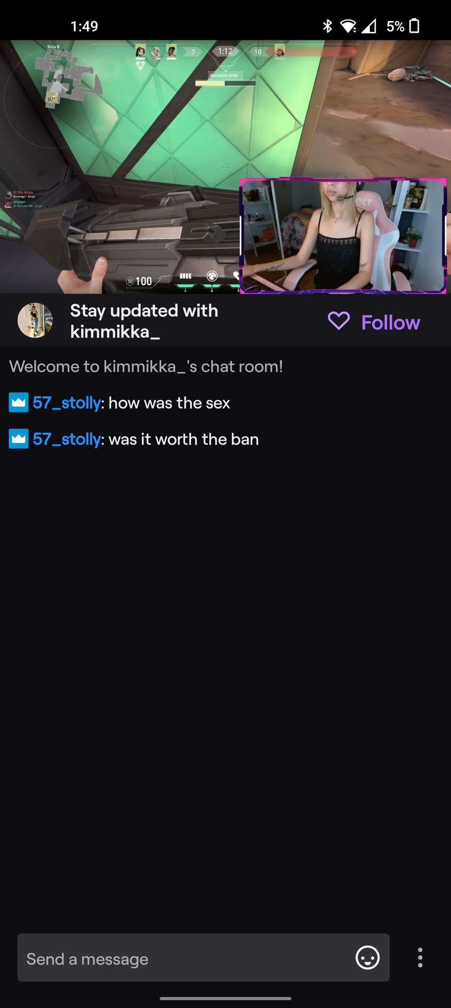 career on X: the girl who got banned for having sex on stream is now a  valorant streamer and she's a sage main . t.coKqjQZrE2rM  X