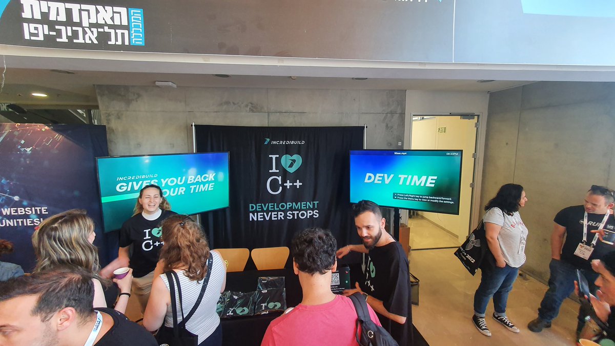 incredibuild's tweet photo. Come meet us at #CoreCPP2022 and let's talk about how we help you cut down your compile times - and stress! Plus, you can get an awesome t-shirt ๐ And while you're here, don't forget to catch the awesome talks by our own @AmirKirsh and Avi Lachmish! https://t.co/Mqw0CrWiOM